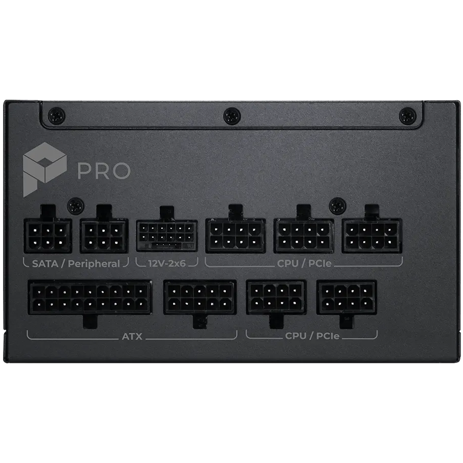 A large main feature product image of MSI PRO A850PL - 850W Platinum PCIe 5.0 ATX Modular PSU