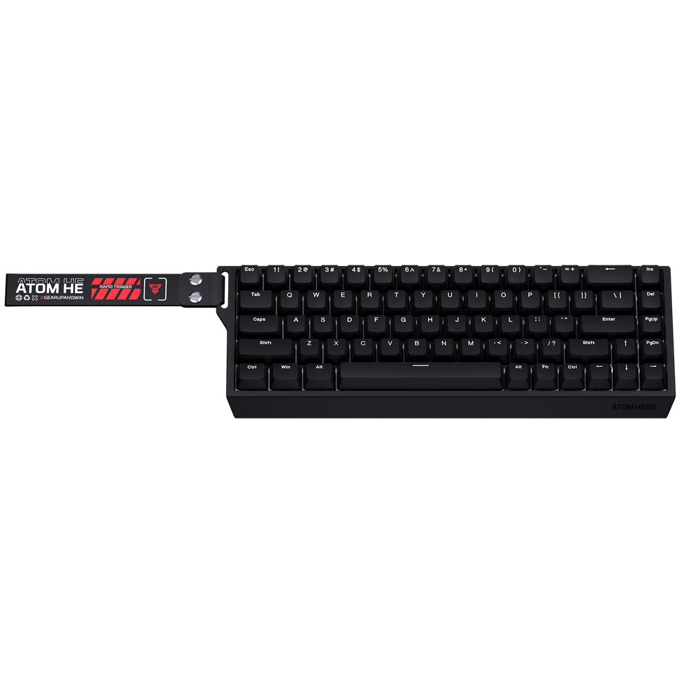 A large main feature product image of EX-DEMO Fantech ATOM HE68 8K Wired Magnetic Hall Effect Keyboard - Black (Magnetic Emerald Switch)