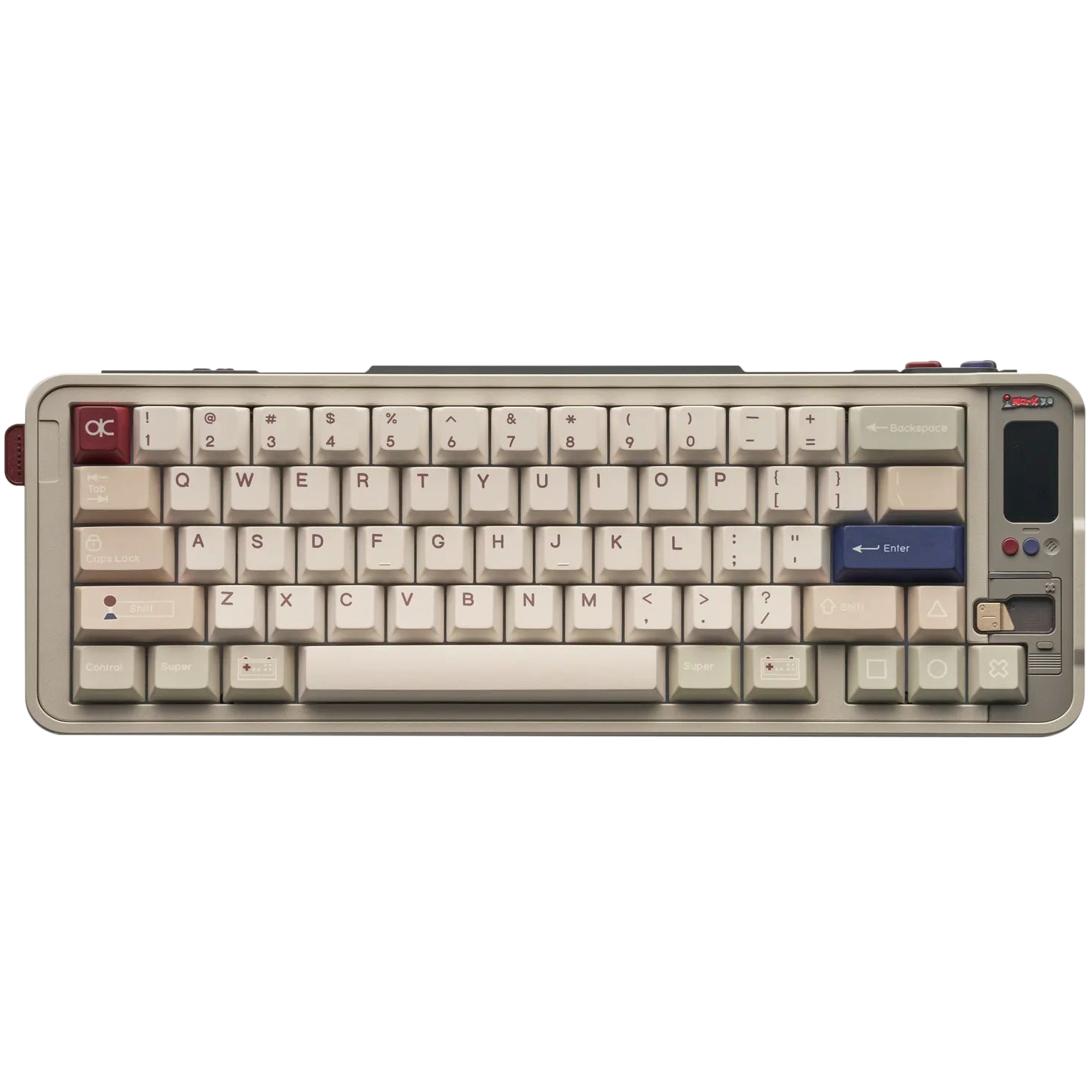 A large main feature product image of Qwertykeys QK65 MK3 Prebuilt Wireless Mechanical Keyboard - Retro Console
