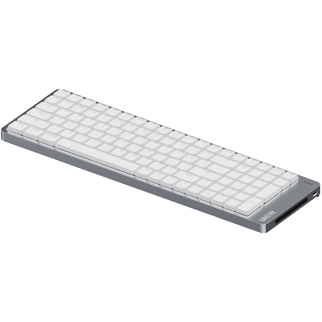 A large main feature product image of Lofree FLOW 2 100 Low-Profile Hot-Swap VIA Wireless Mechanical Keyboard - Silver