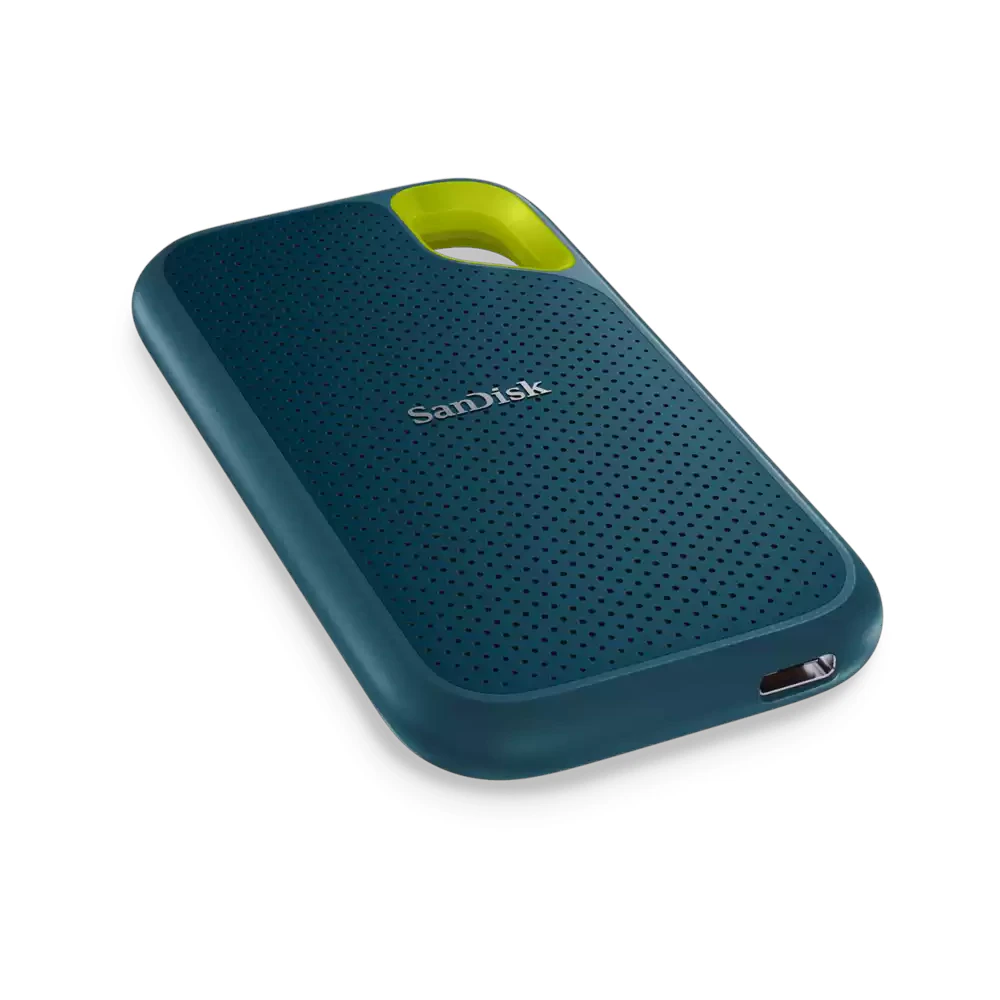 A large main feature product image of SanDisk Extreme Portable SSD - Monterey Blue 1TB