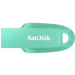 A product image of SanDisk Ultra Curve 128GB USB 3.2 Gen 1 Type-A Flash Drive - Mint Green