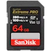 A product image of SanDisk Extreme PRO SDXC U3 V60 UHS-II SD Card - 64GB