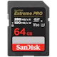 A small tile product image of SanDisk Extreme PRO SDXC U3 V60 UHS-II SD Card - 64GB