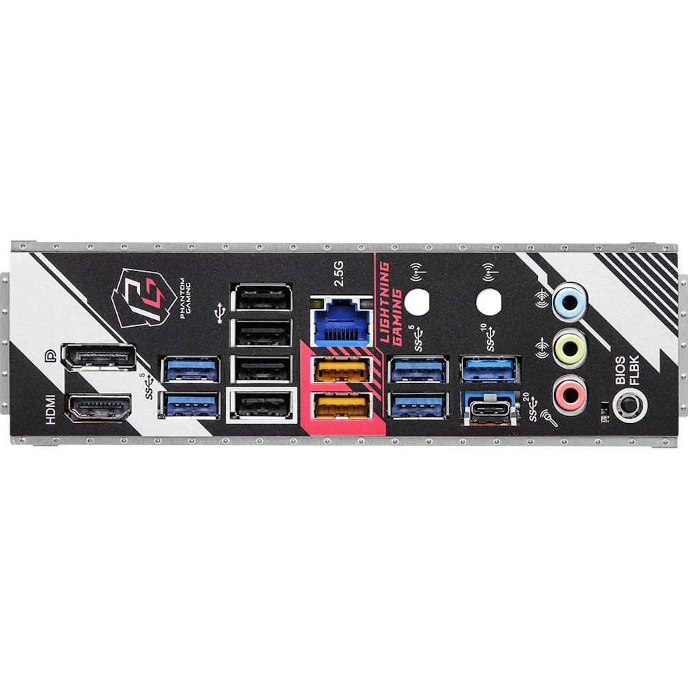 A large main feature product image of EX-DEMO ASRock X670E PG Lightning AM5 ATX Desktop Motherboard