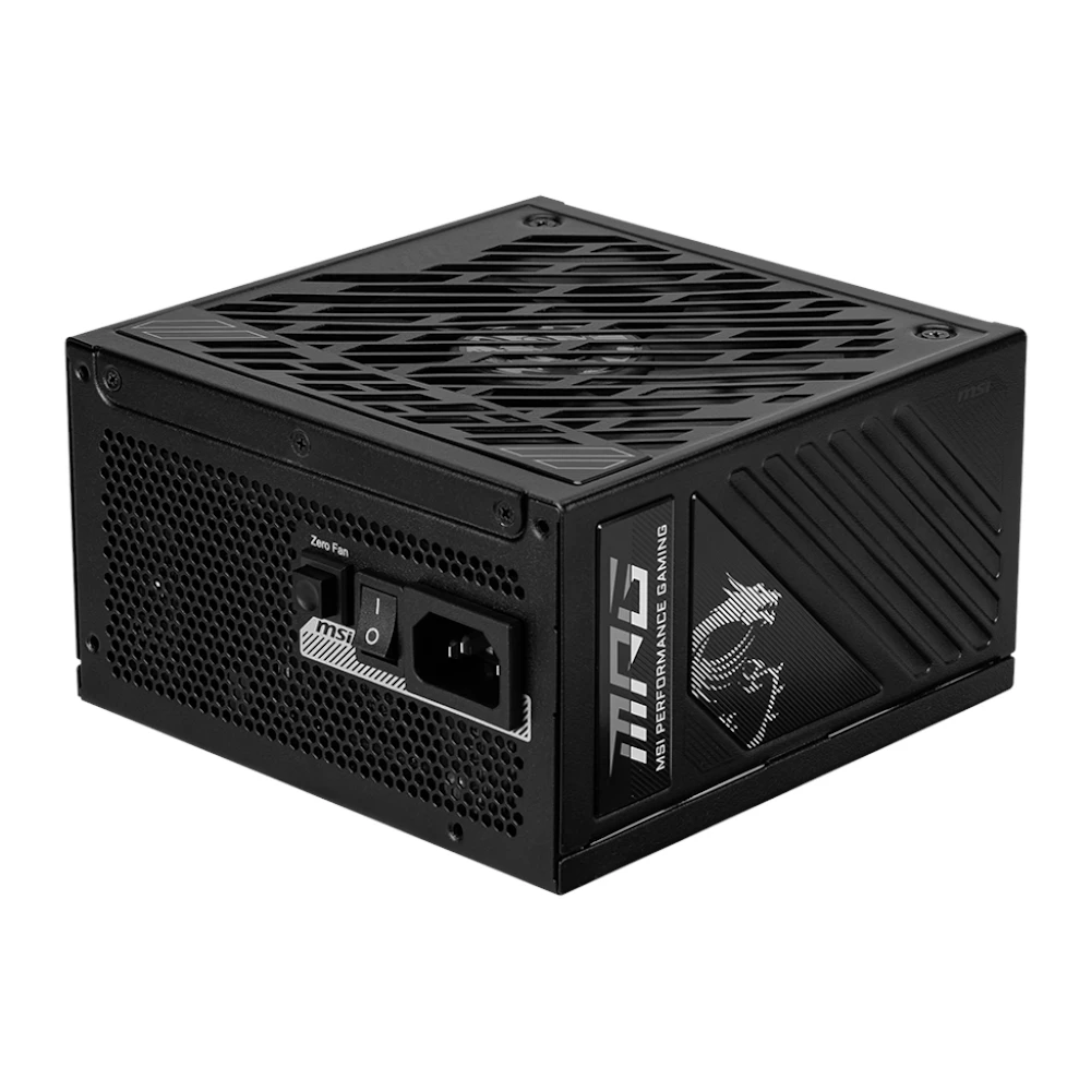 A large main feature product image of EX-DEMO MSI MPG A1000GS - 1000W Gold PCIe 5.0 ATX Modular PSU