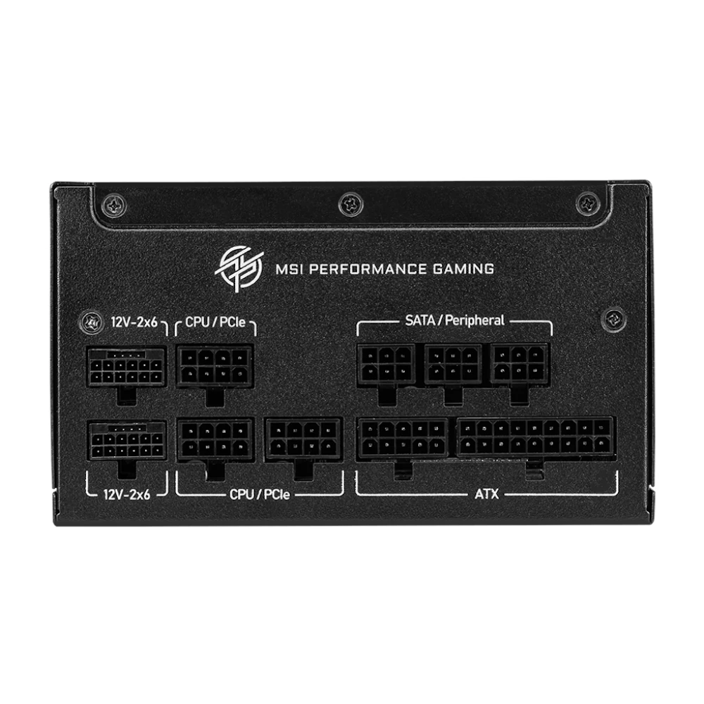 A large main feature product image of EX-DEMO MSI MPG A1000GS - 1000W Gold PCIe 5.0 ATX Modular PSU