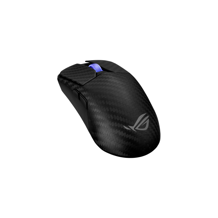 A large main feature product image of EX-DEMO ASUS ROG Harpe Ace Extreme 47g Lightweight Wireless Gaming Mouse