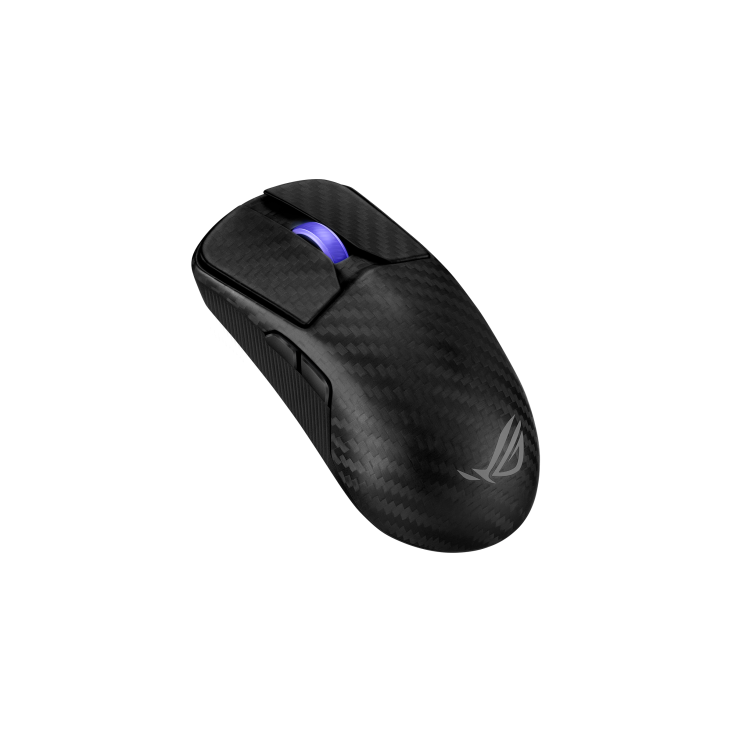 A large main feature product image of EX-DEMO ASUS ROG Harpe Ace Extreme 47g Lightweight Wireless Gaming Mouse