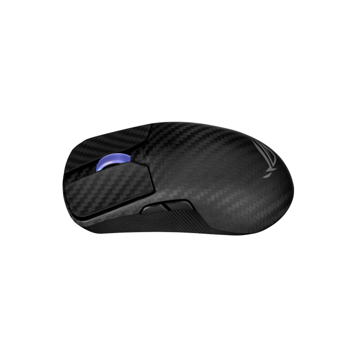 A large main feature product image of EX-DEMO ASUS ROG Harpe Ace Extreme 47g Lightweight Wireless Gaming Mouse