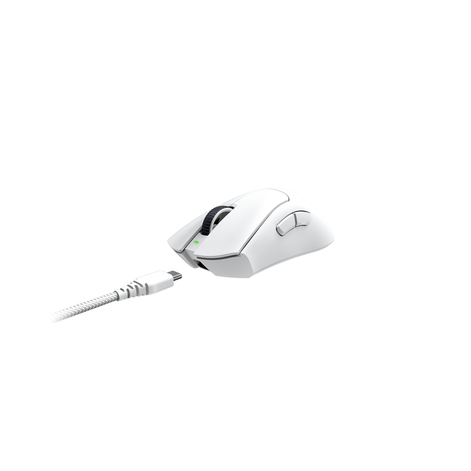 A large main feature product image of EX-DEMO Razer DeathAdder V3 Pro - Wireless Lightweight Ergonomic eSports Mouse (White)