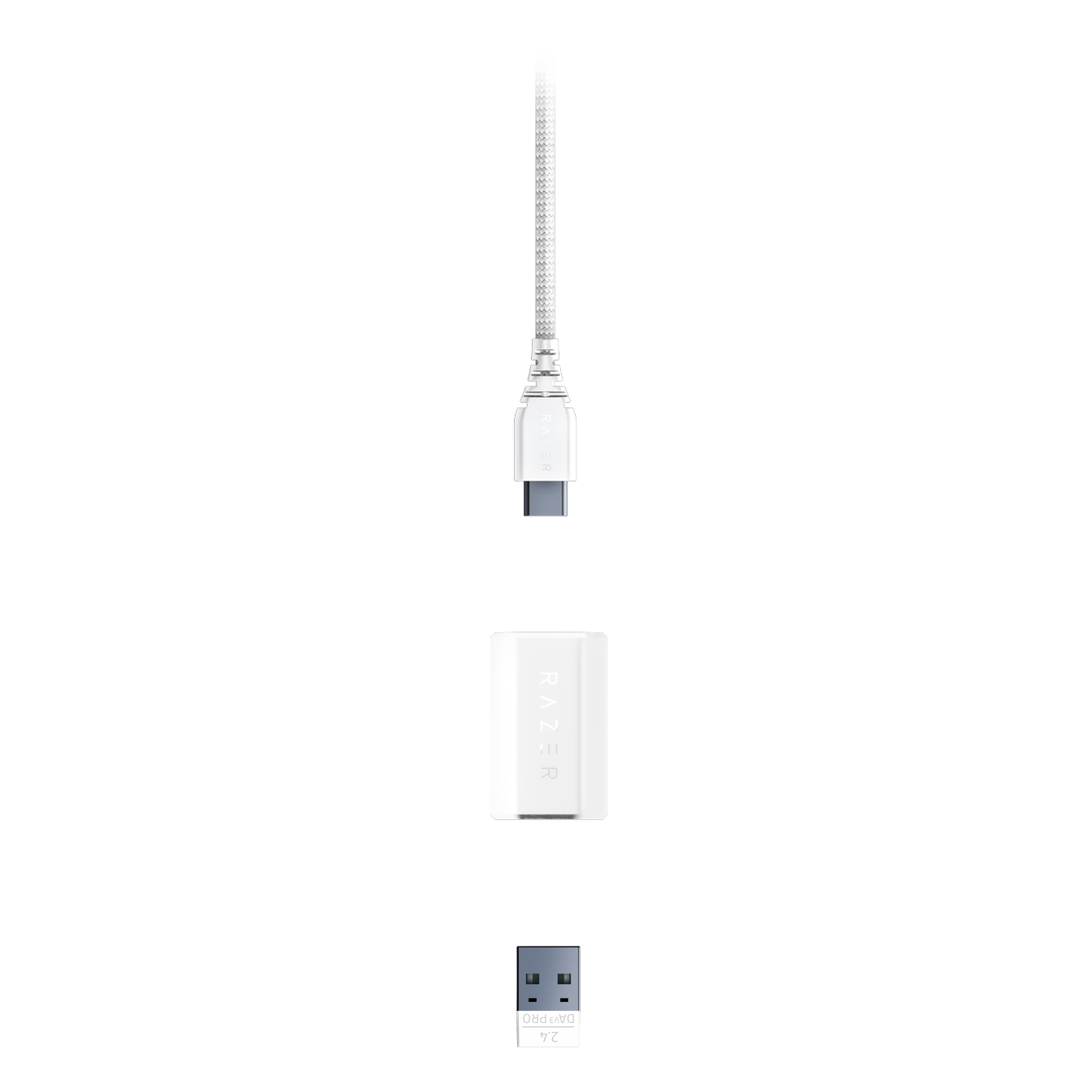 A large main feature product image of EX-DEMO Razer DeathAdder V3 Pro - Wireless Lightweight Ergonomic eSports Mouse (White)