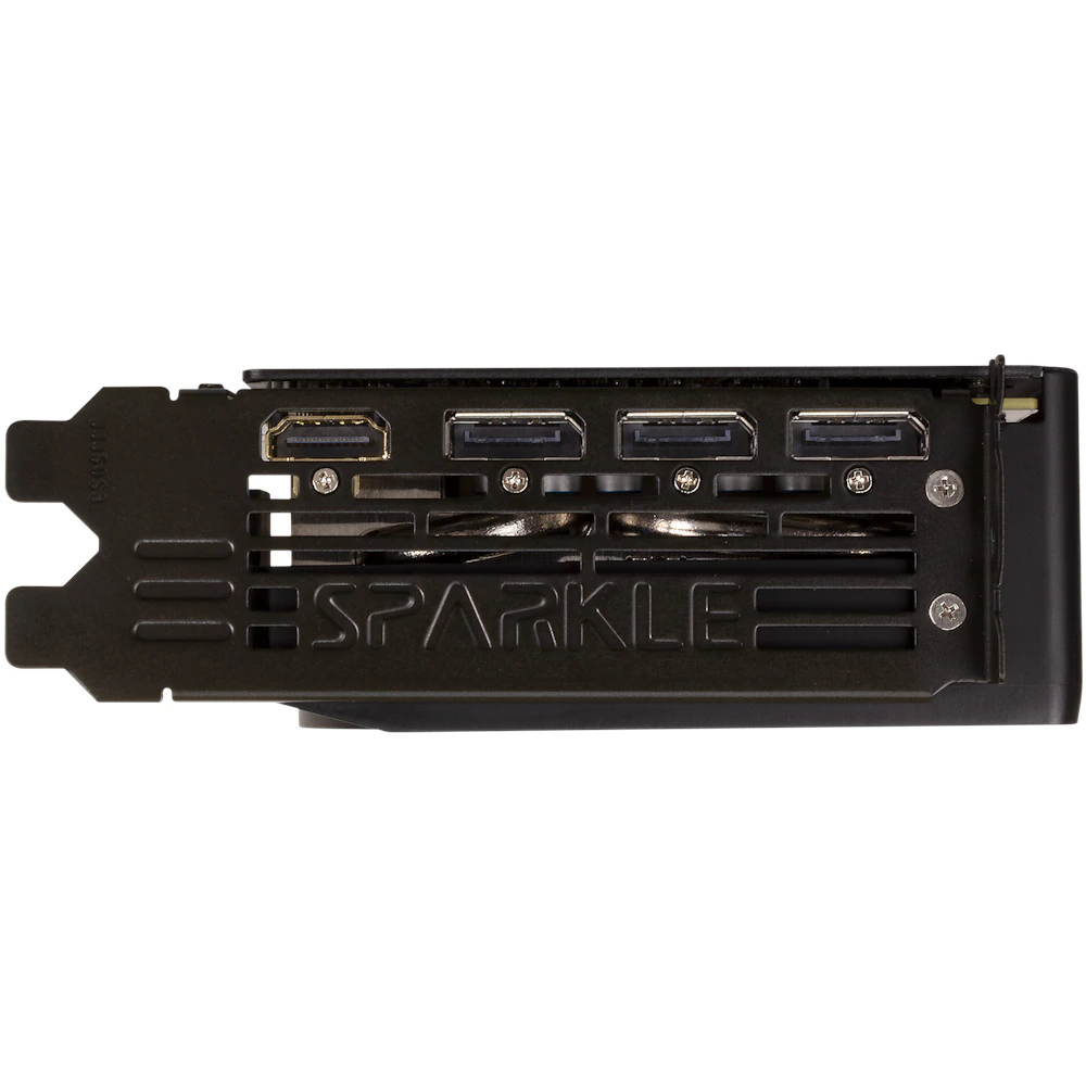 A large main feature product image of EX-DEMO SPARKLE Intel Arc Battlemage B580 TITAN Nox OC 12GB GDDR6