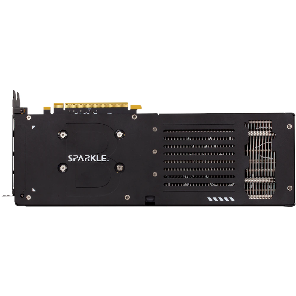A large main feature product image of EX-DEMO SPARKLE Intel Arc Battlemage B580 TITAN Nox OC 12GB GDDR6