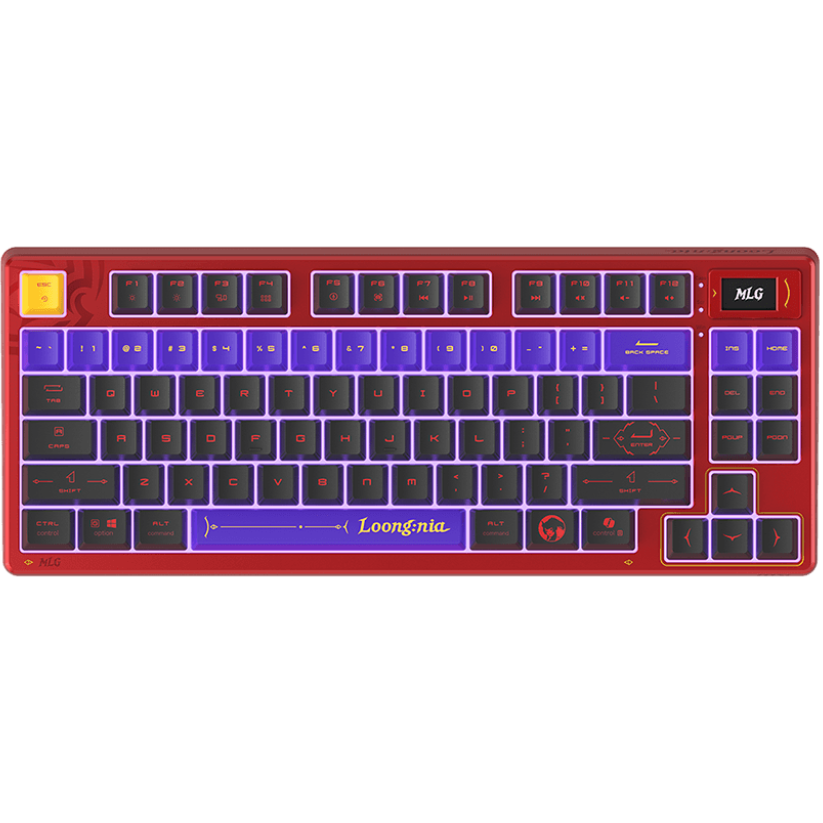 A large main feature product image of EX-DEMO MSI Forge TKL Wireless Gaming keyboard - MLG Edition