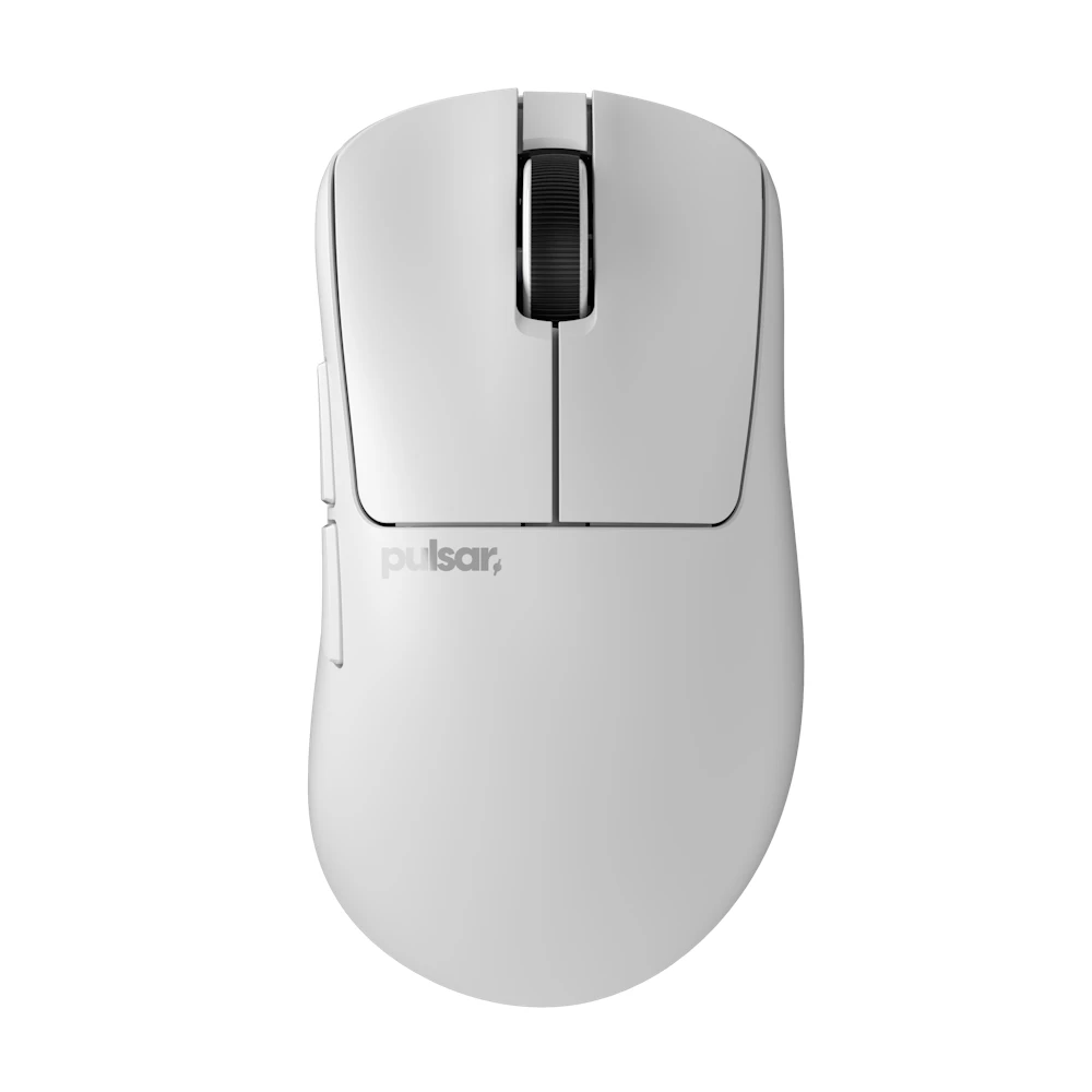 A large main feature product image of EX-DEMO Pulsar Xlite v4 - 54g Lightweight Wireless Gaming Mouse (White)