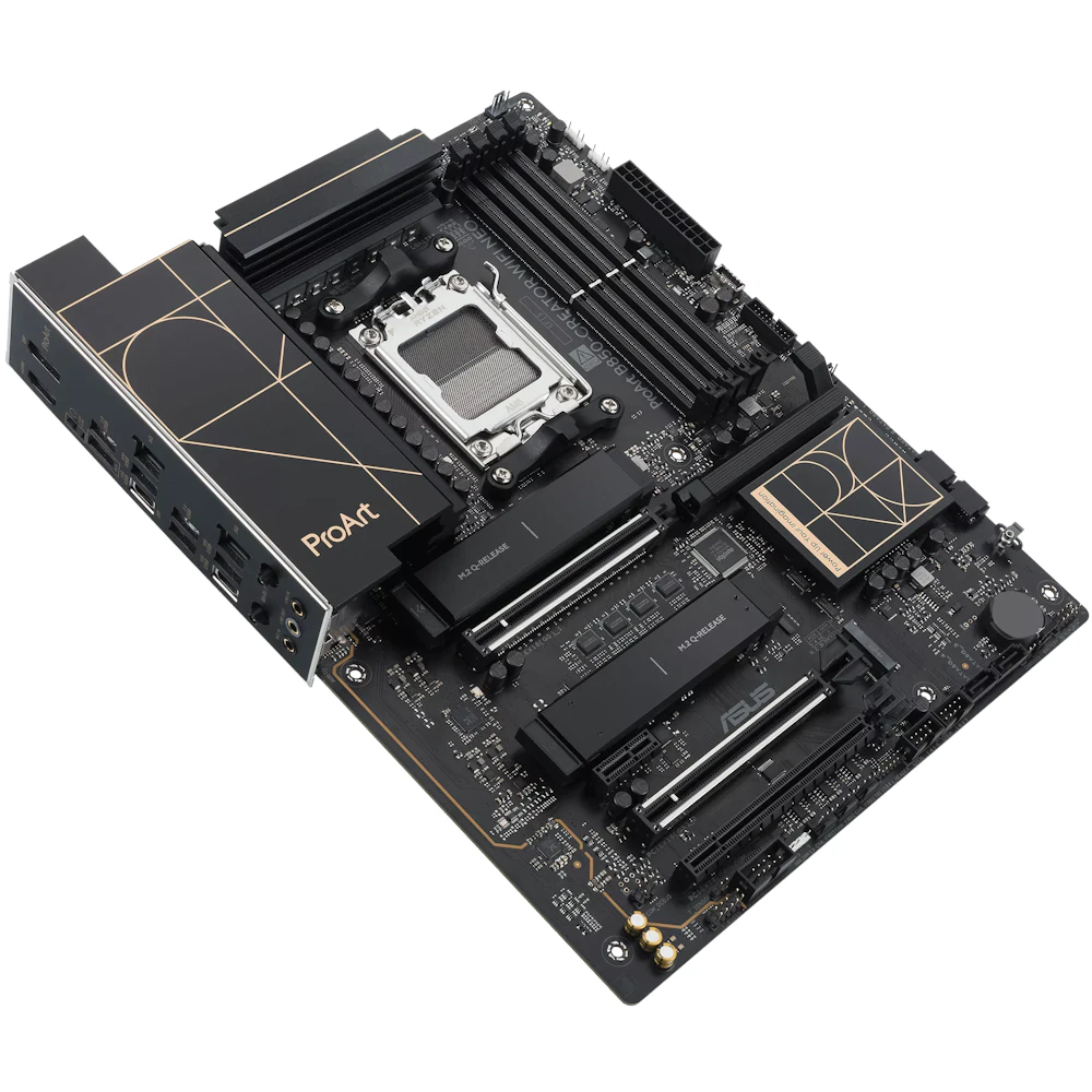 A large main feature product image of ASUS ProArt B850 Creator WiFi Neo AM5 ATX Desktop Motherboard