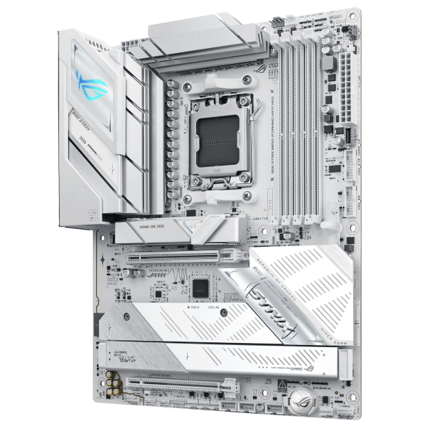 A large main feature product image of ASUS ROG Strix B850-A Gaming WiFi7 Neo AM5 ATX Desktop Motherboard