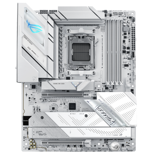 A large main feature product image of ASUS ROG Strix B850-A Gaming WiFi7 Neo AM5 ATX Desktop Motherboard