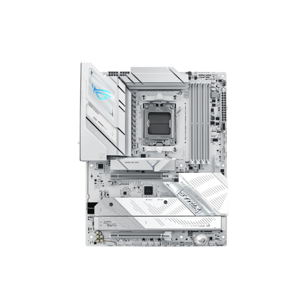 A large main feature product image of ASUS ROG Strix B850-A Gaming WiFi7 Neo AM5 ATX Desktop Motherboard