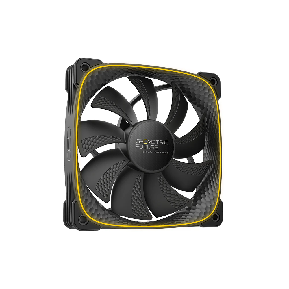 A large main feature product image of EX-DEMO Geometric Future Squama 2503 - 120mm ARGB PWM Fan (Black)