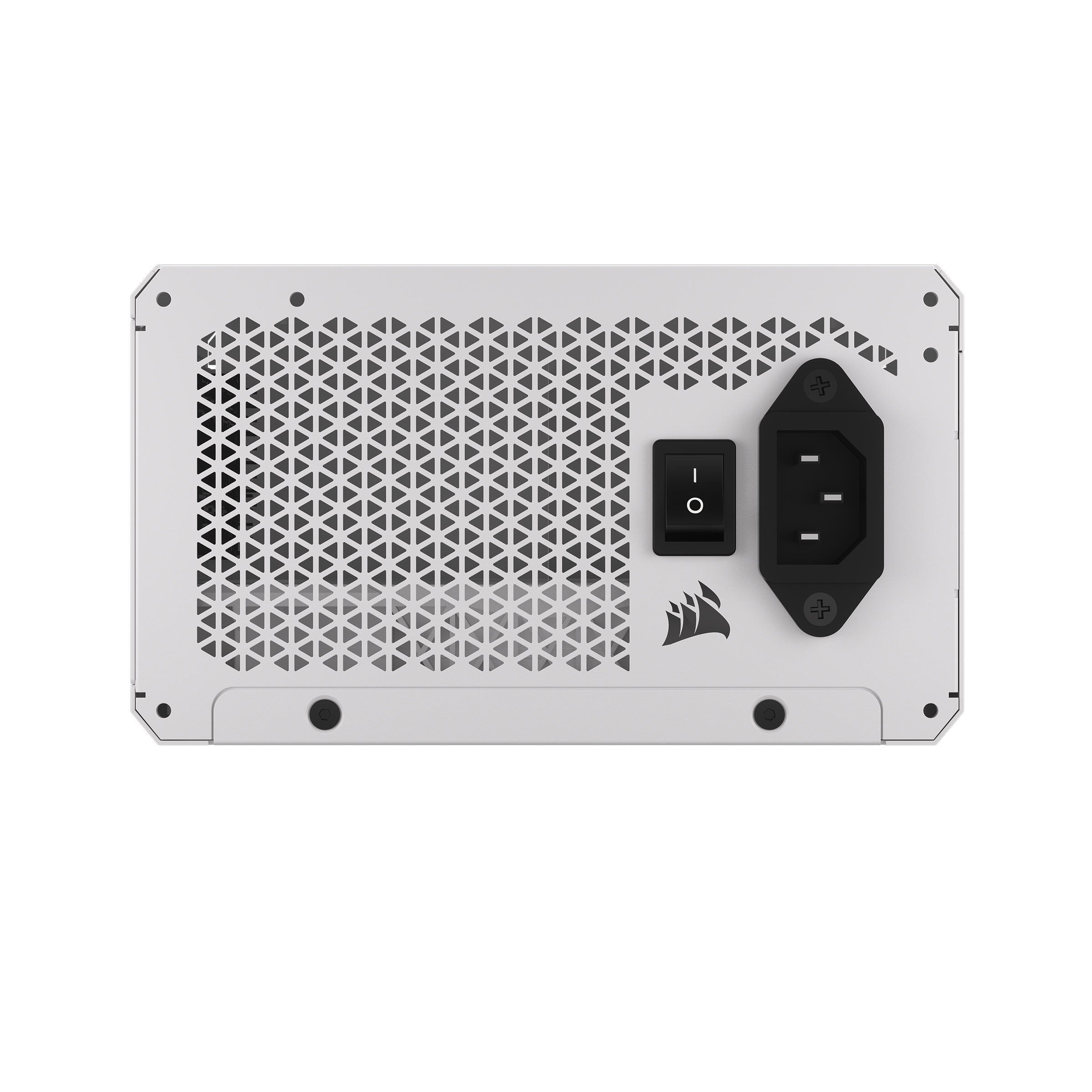A large main feature product image of EX-DEMO Corsair RM850x SHIFT - Side Cable 850W Gold ATX Modular PSU (White)