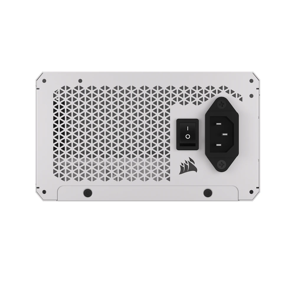 A large main feature product image of EX-DEMO Corsair RM850x SHIFT - Side Cable 850W Gold ATX Modular PSU (White)