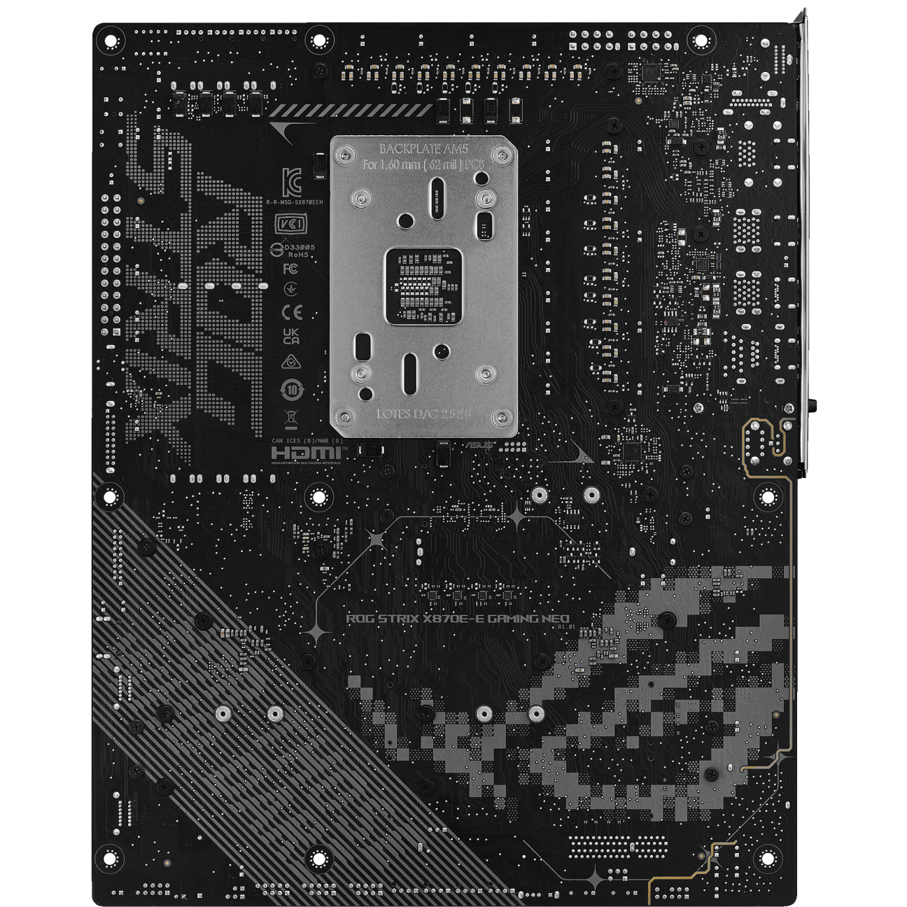 A large main feature product image of ASUS ROG Strix X870E-E Gaming  WiFi7 Neo AM5 ATX Desktop Motherboard
