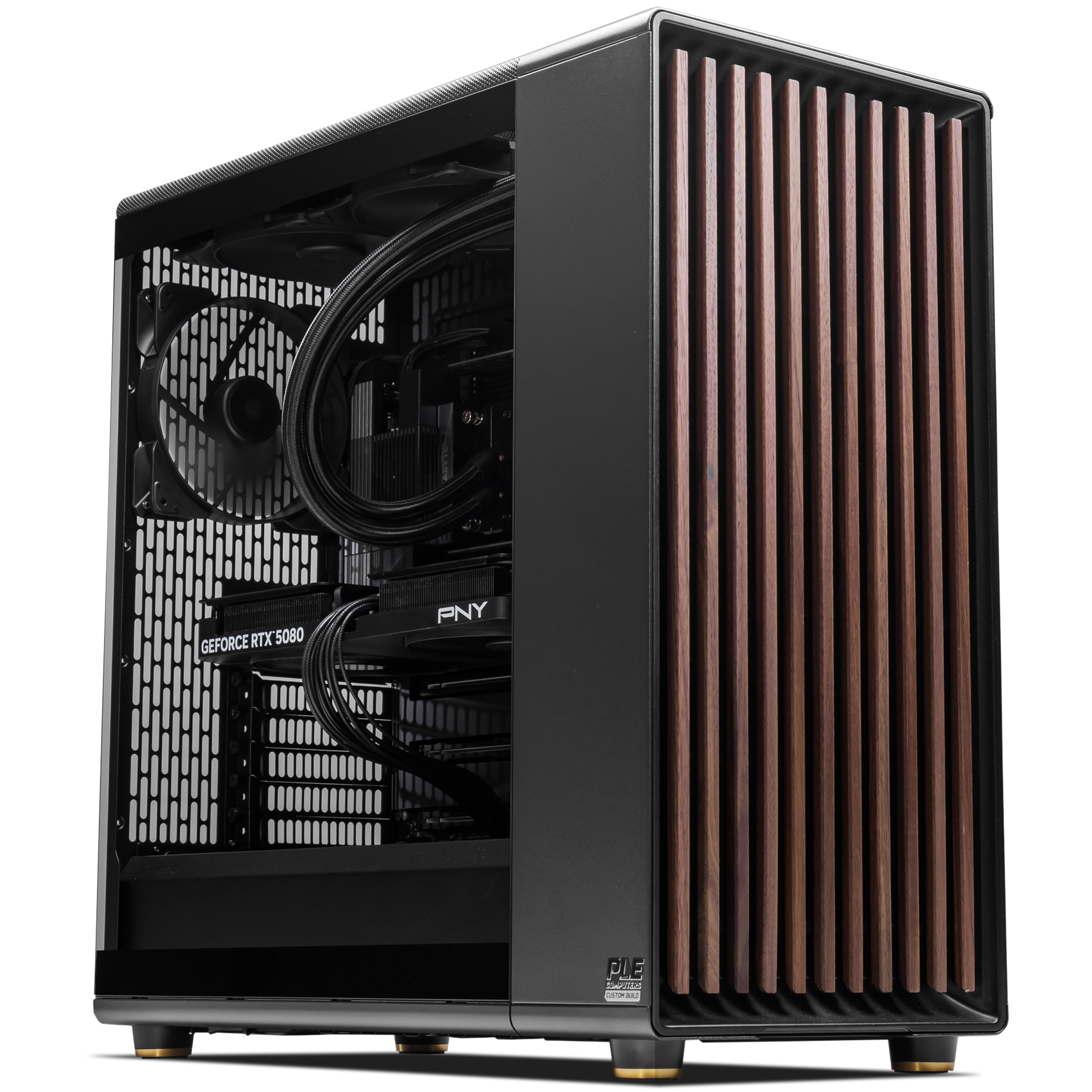 A large main feature product image of PLE Threadripper Dual RTX 4000 Prebuilt Ready To Go Workstation PC