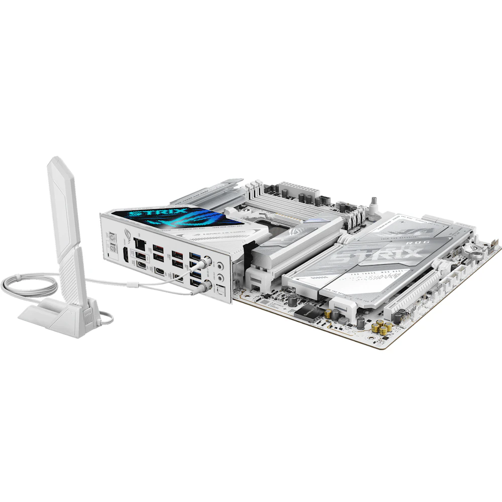 A large main feature product image of ASUS ROG Strix X870E-A Gaming WiFi7 Neo AM5 ATX Desktop Motherboard