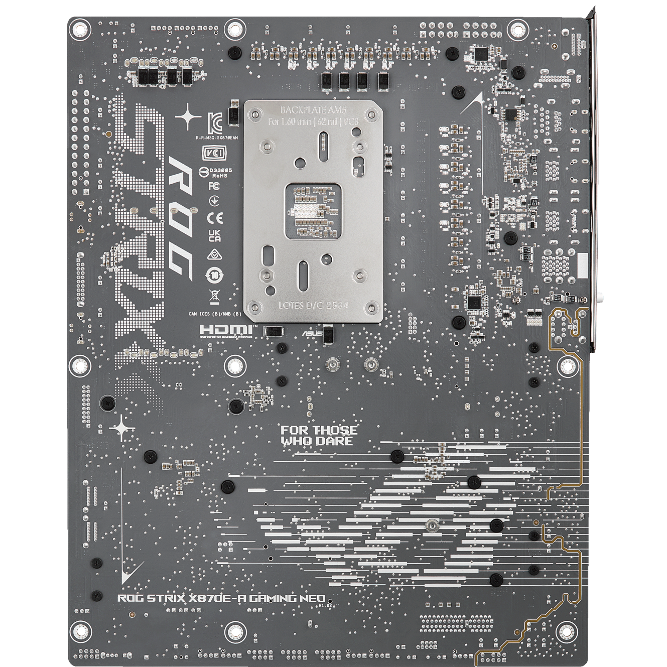 A large main feature product image of ASUS ROG Strix X870E-A Gaming WiFi7 Neo AM5 ATX Desktop Motherboard