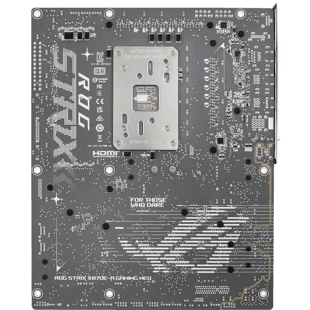 A large main feature product image of ASUS ROG Strix X870E-A Gaming WiFi7 Neo AM5 ATX Desktop Motherboard