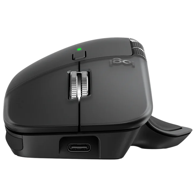 A large main feature product image of EX-DEMO Logitech MX Master 4 High-Performance Wireless Mouse (Graphite)