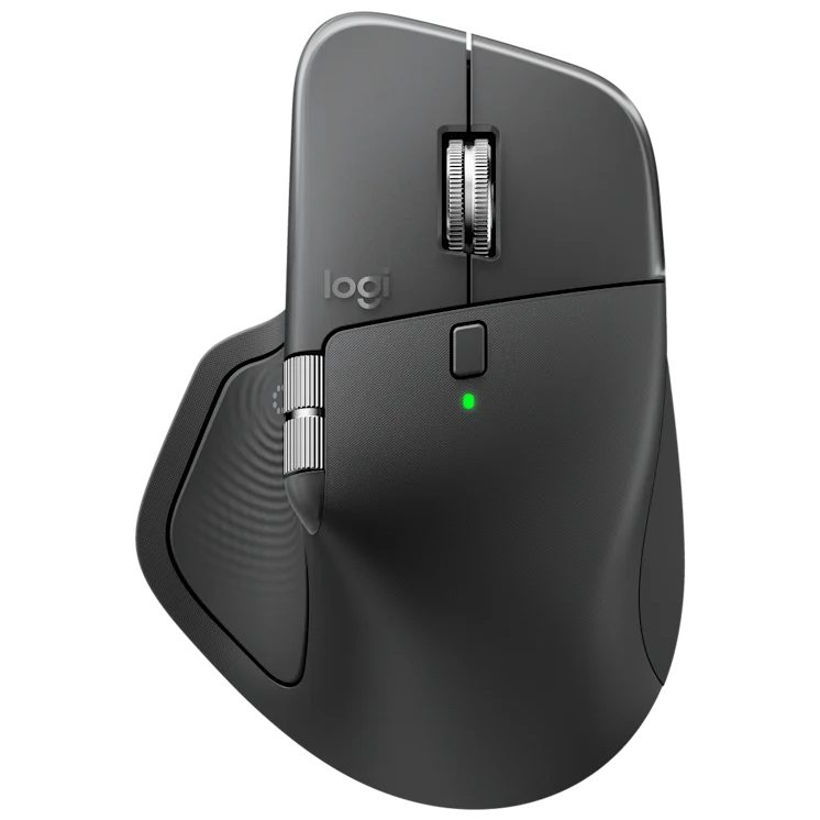 A large main feature product image of EX-DEMO Logitech MX Master 4 High-Performance Wireless Mouse (Graphite)