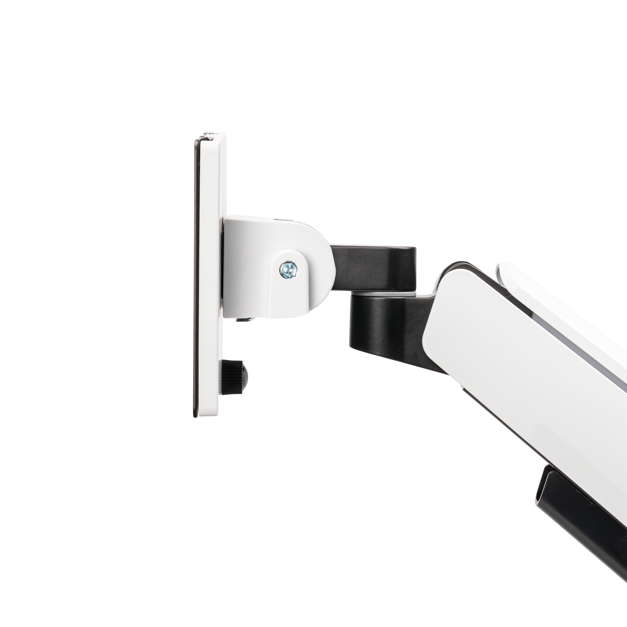 A large main feature product image of EX-DEMO GamerChief Pro Gaming Dual Monitor Arm - Greyish White w/RGB