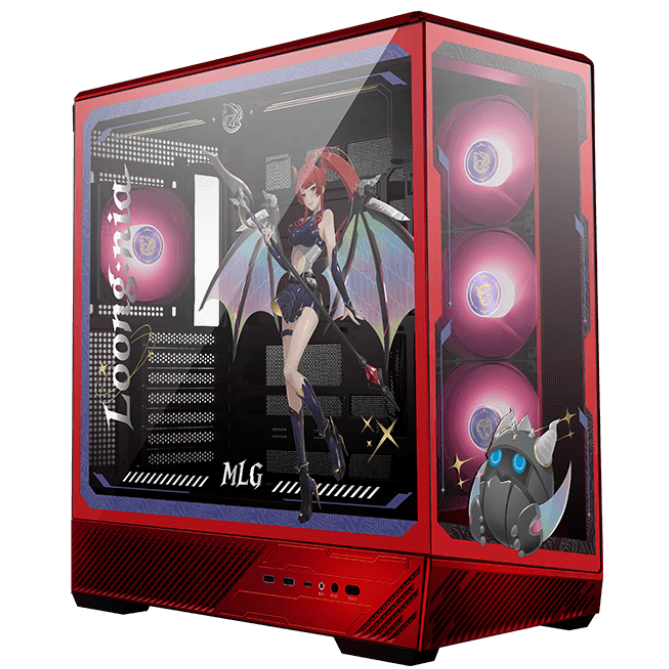 A large main feature product image of EX-DEMO MSI PANO 130R ATX Mid Tower Case - MLG Edition