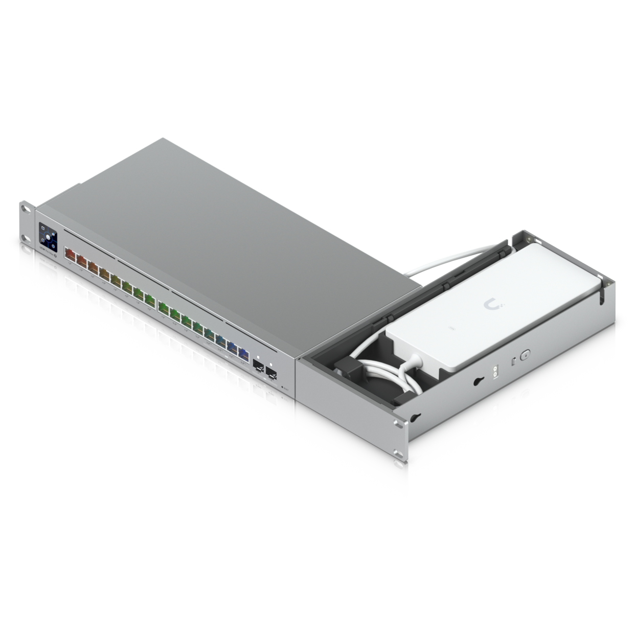A large main feature product image of Ubiquiti Pro Max 16 Rack Mount Cable Management & Adapter Storage