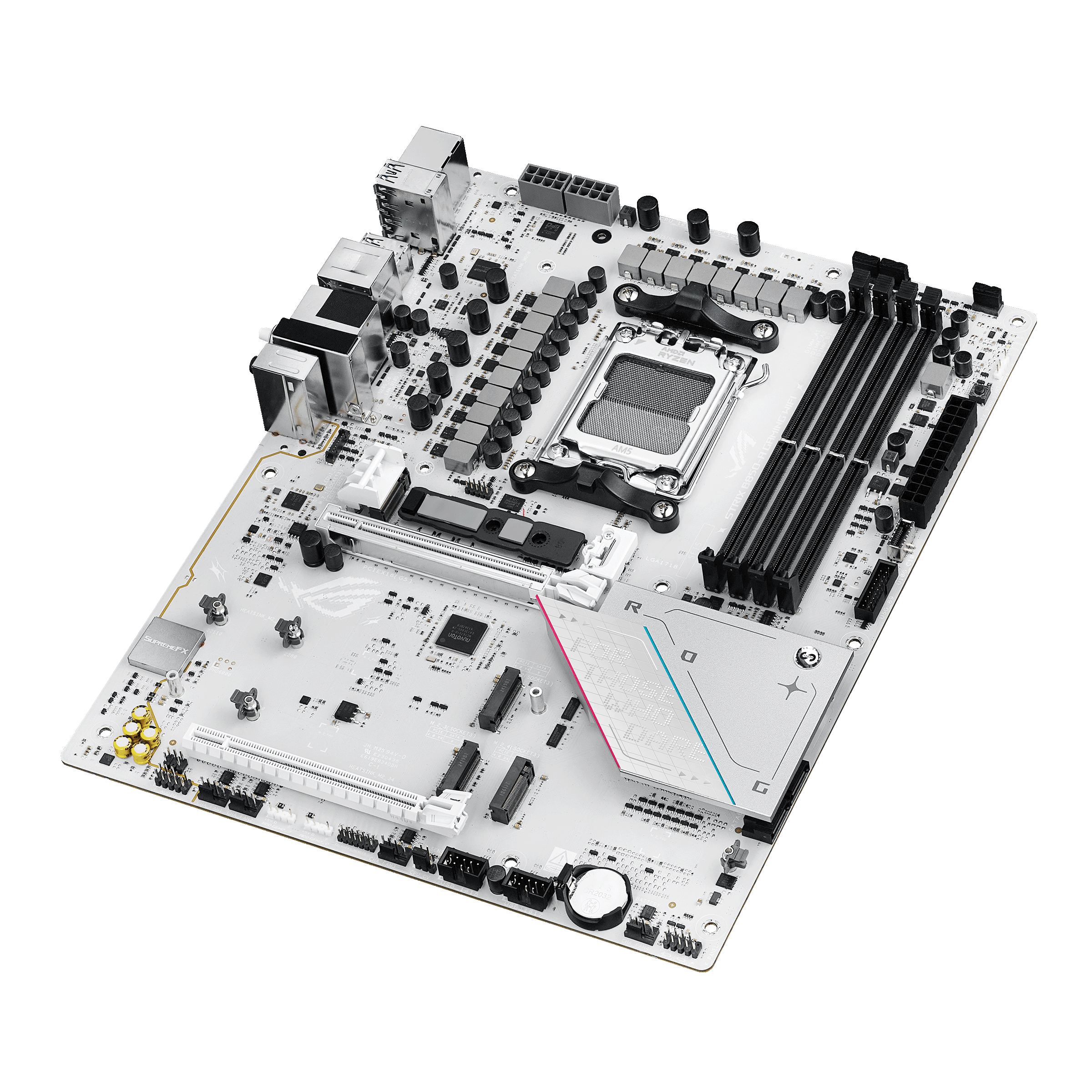 A large main feature product image of EX-DEMO ASUS ROG Strix B850-A Gaming WiFi AM5 ATX Desktop Motherboard