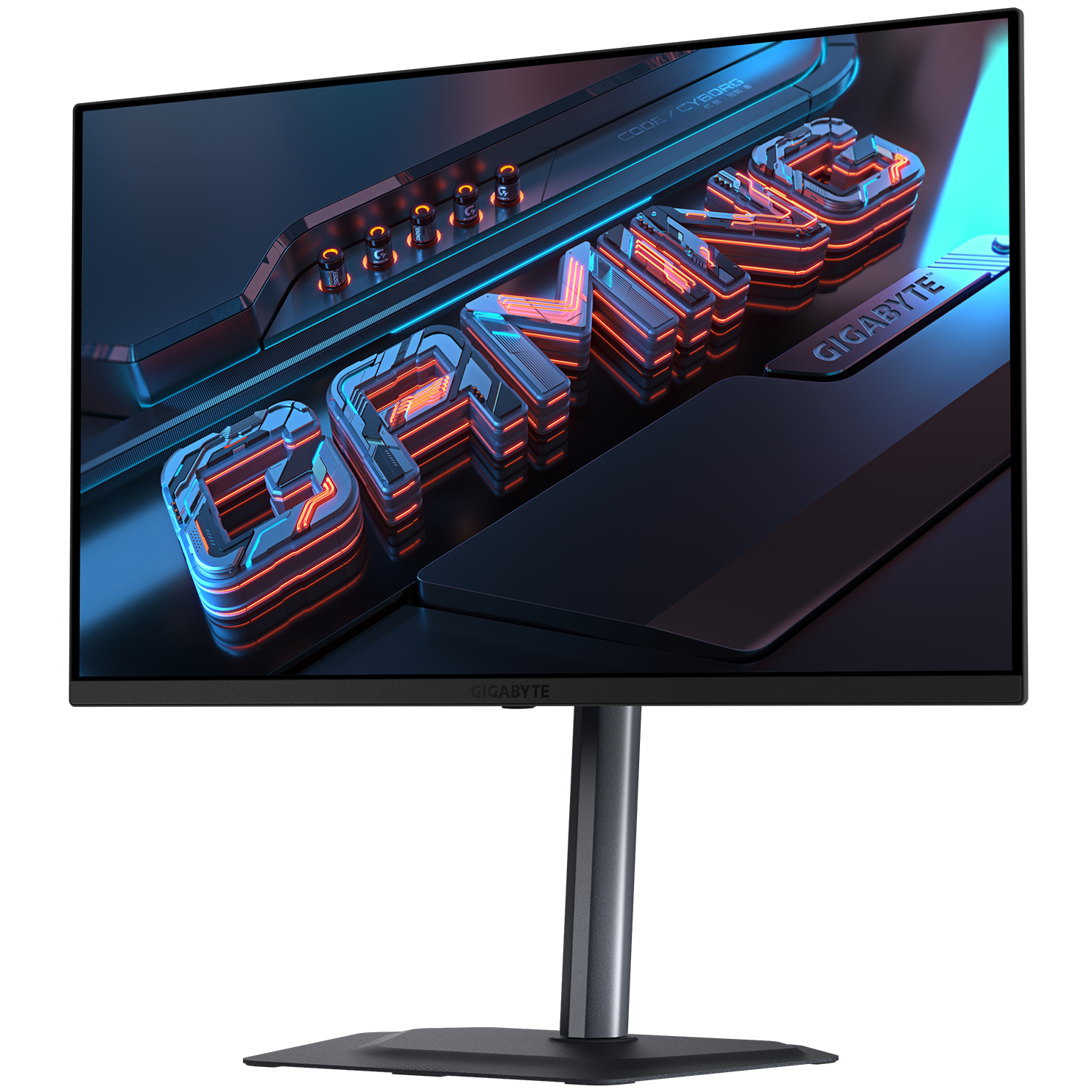 A large main feature product image of Gigabyte MO27Q2A QD-OLED - 27"  1440p 280Hz 0.03ms Gaming Monitor