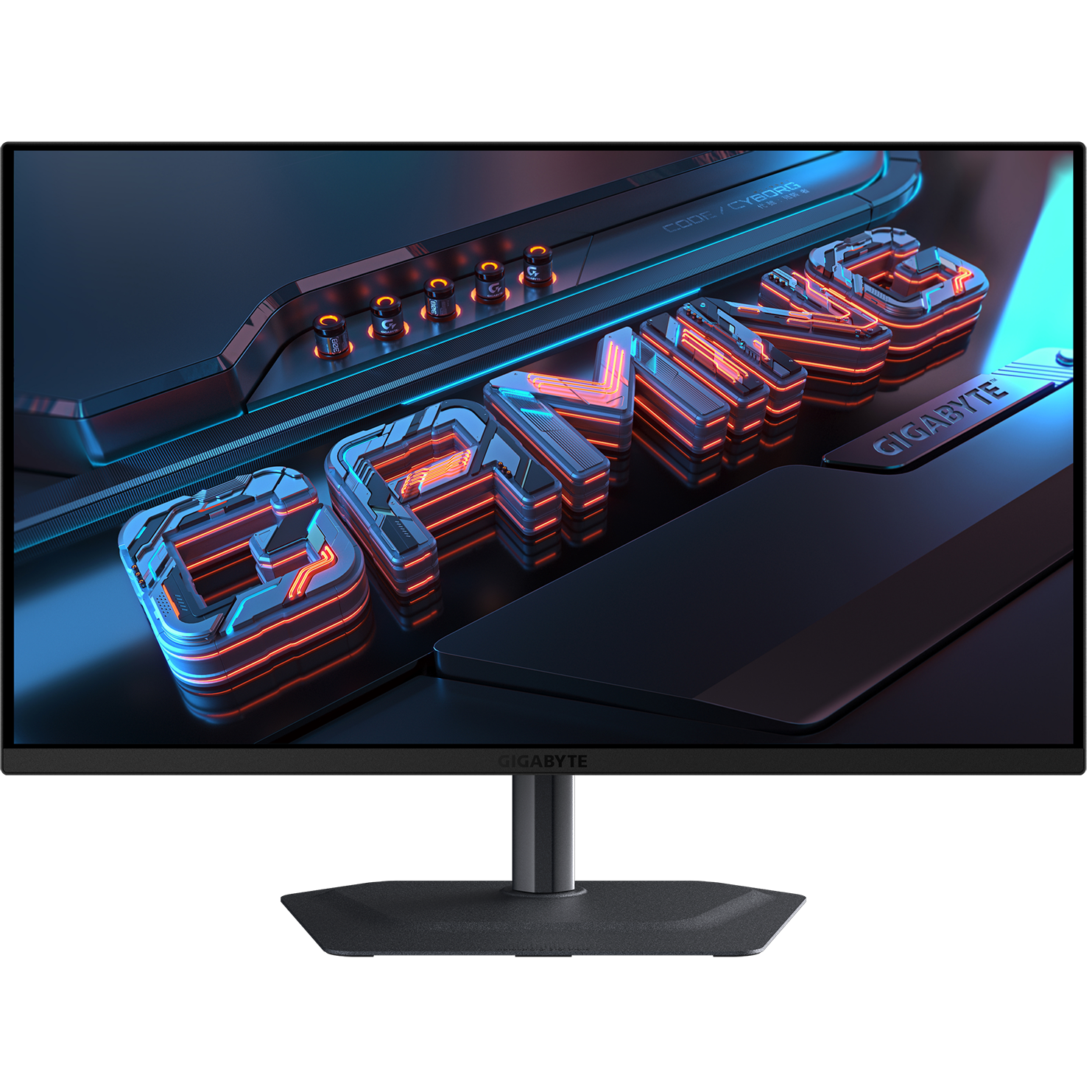 A large main feature product image of Gigabyte MO27Q2A QD-OLED - 27"  1440p 280Hz 0.03ms Gaming Monitor