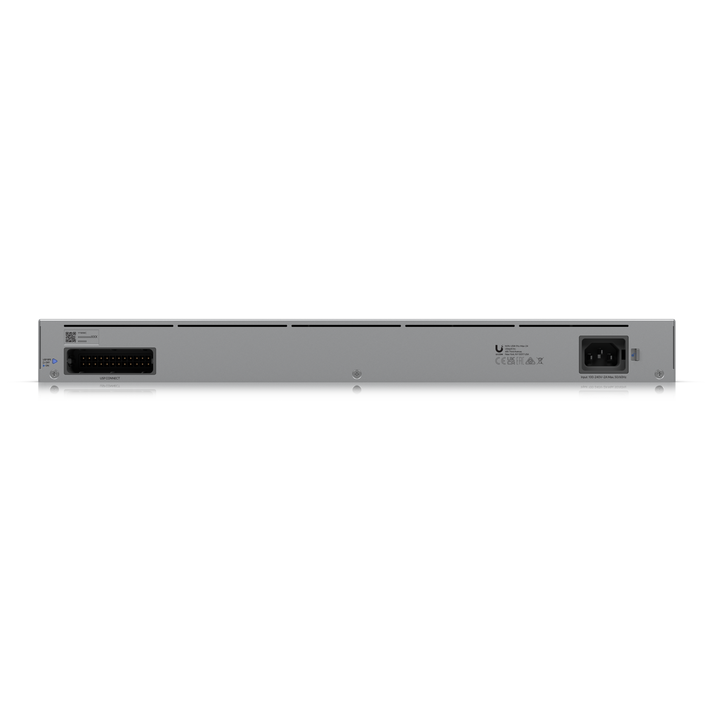 A large main feature product image of Ubiquiti UniFi Pro Max 24-Port 2.5GbE Layer 3 Managed Switch with Etherlighting