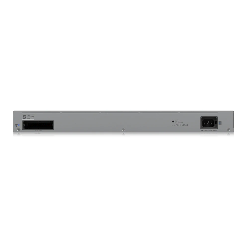 A large main feature product image of Ubiquiti UniFi Pro Max 24-Port 2.5GbE Layer 3 Managed Switch with Etherlighting