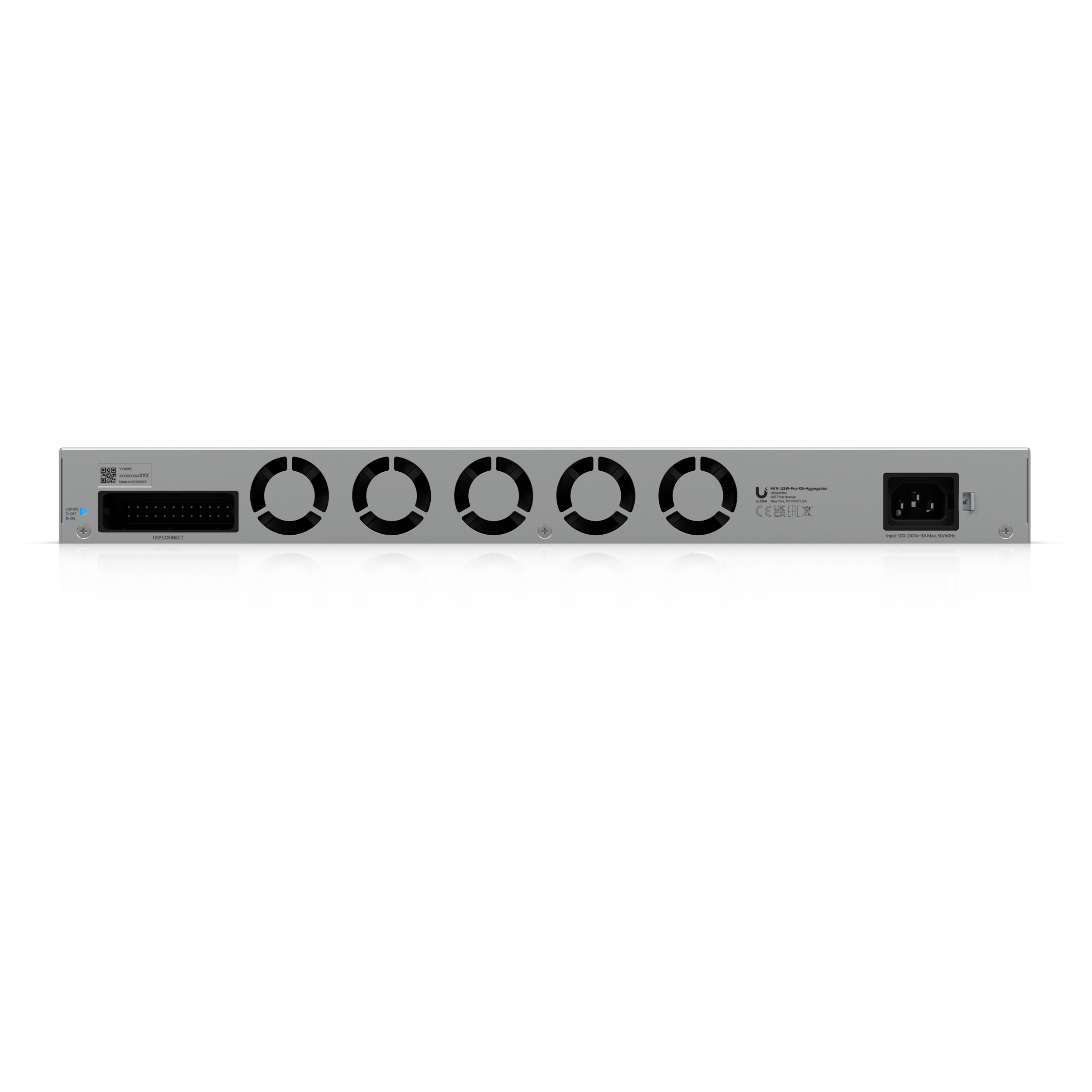 A large main feature product image of Ubiquiti Pro XG Aggregation 32-Port 25GbE SFP28 Layer 3 Managed Switch with Etherlighting