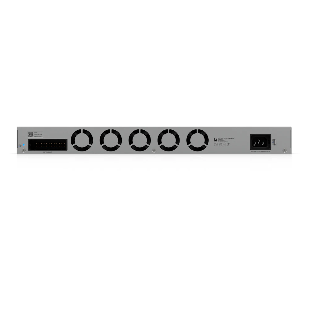 A large main feature product image of Ubiquiti Pro XG Aggregation 32-Port 25GbE SFP28 Layer 3 Managed Switch with Etherlighting