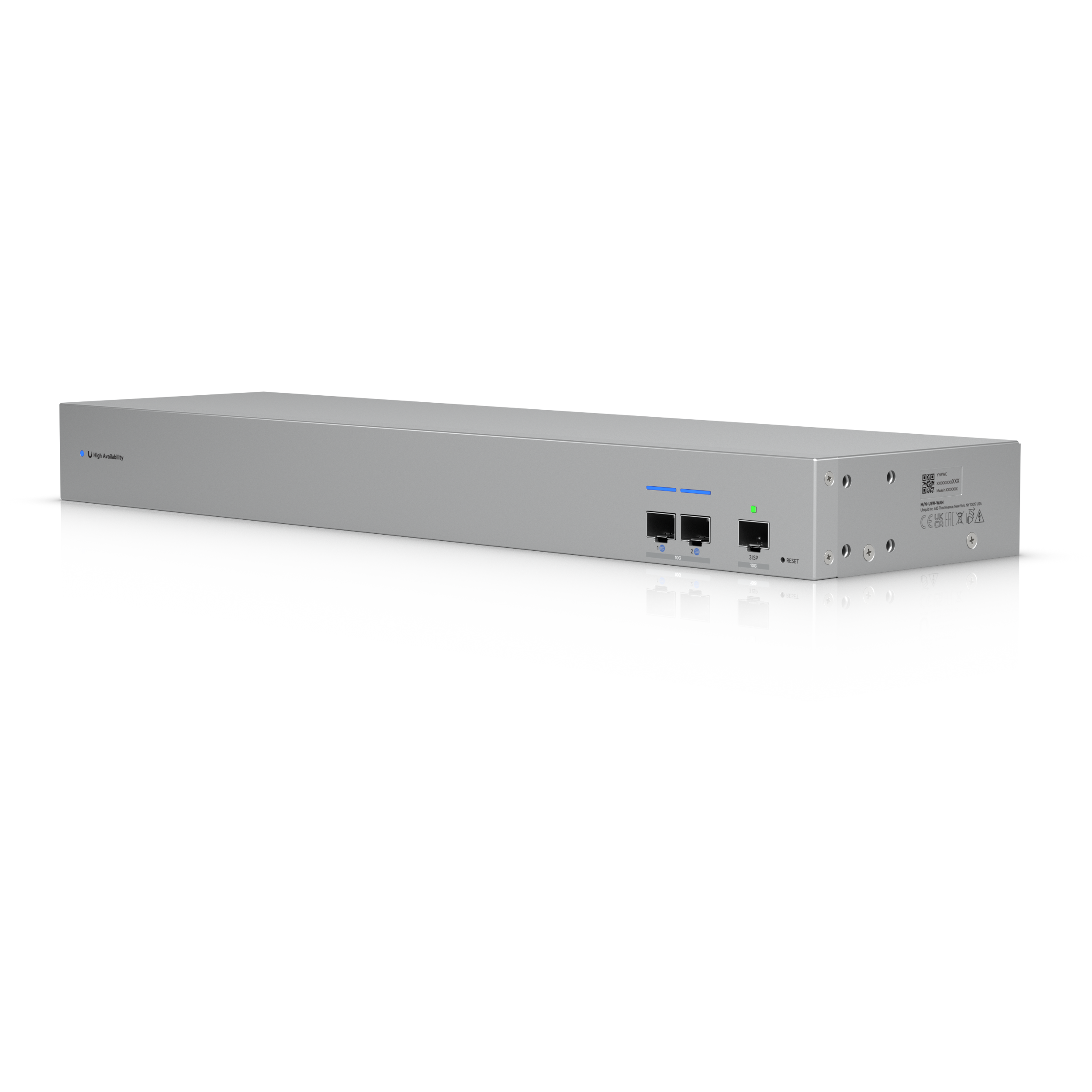 A large main feature product image of Ubiquiti UniFi 10GbE SFP+ WAN Switch