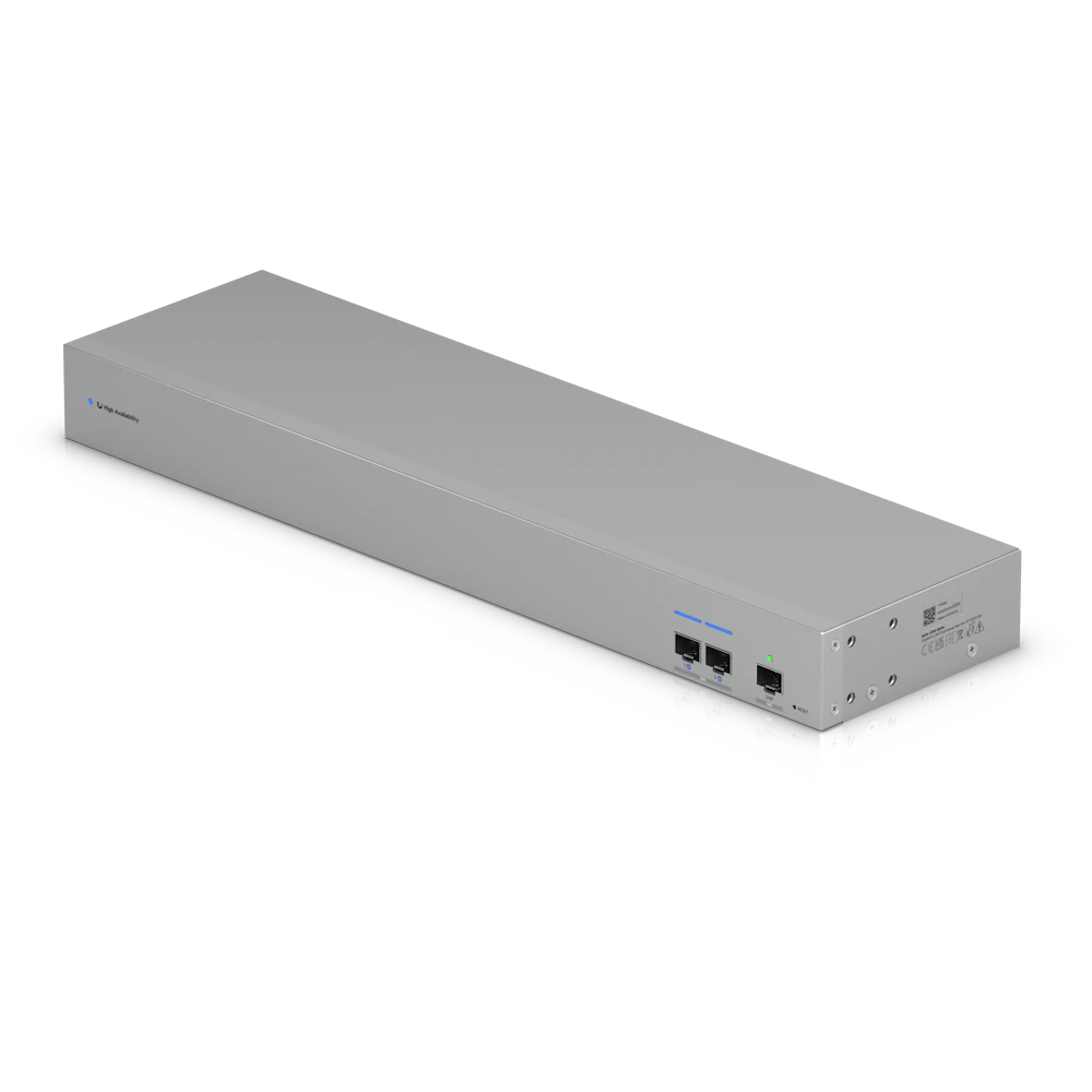 A large main feature product image of Ubiquiti UniFi 10GbE SFP+ WAN Switch