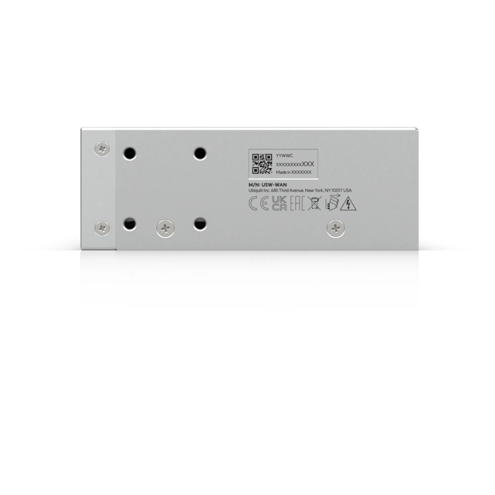 A large main feature product image of Ubiquiti UniFi 10GbE SFP+ WAN Switch
