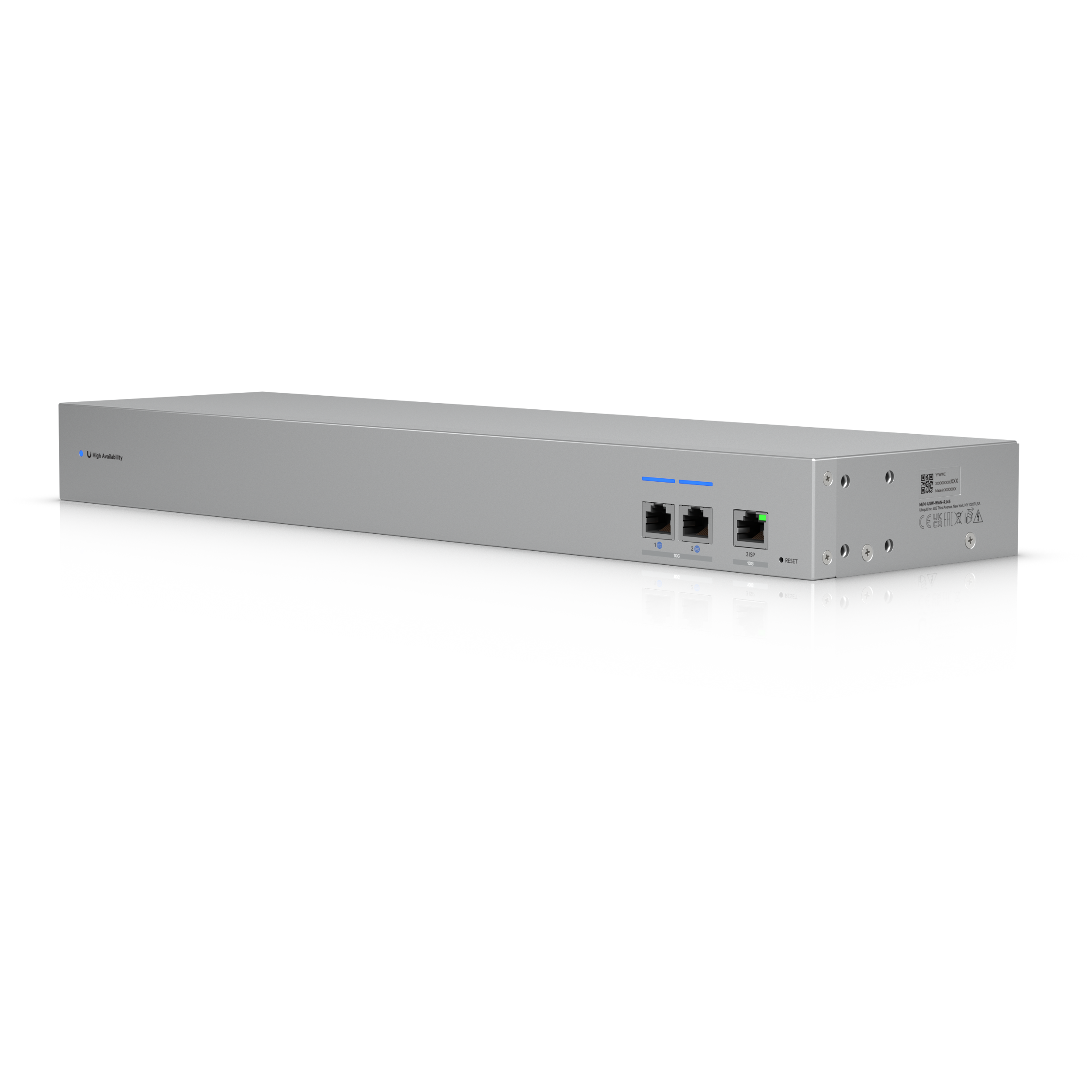 A large main feature product image of Ubiquiti UniFi 10GbE WAN Switch