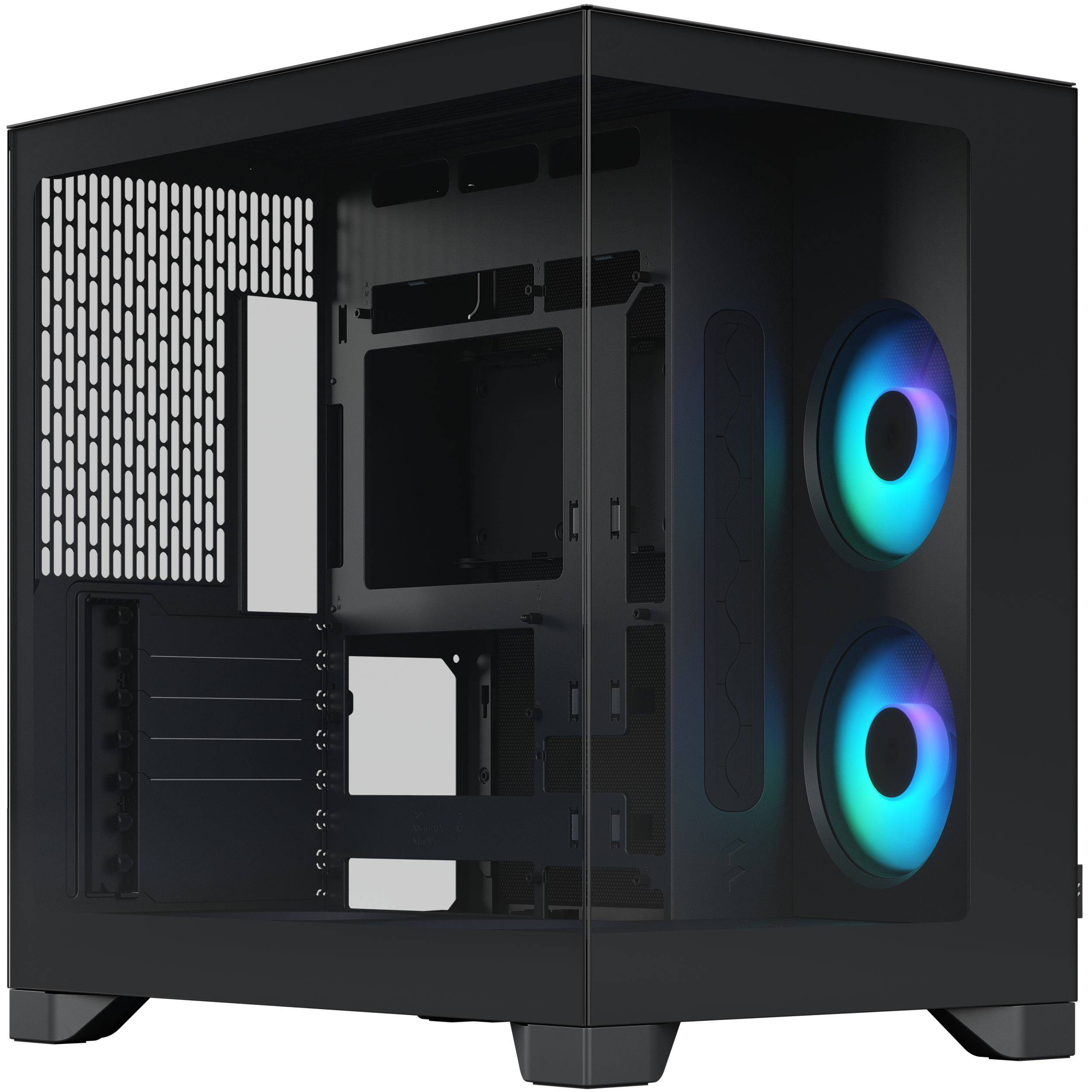 A large main feature product image of Fractal Design Pop 2 Vision RGB TG Mid Tower Case (Black)