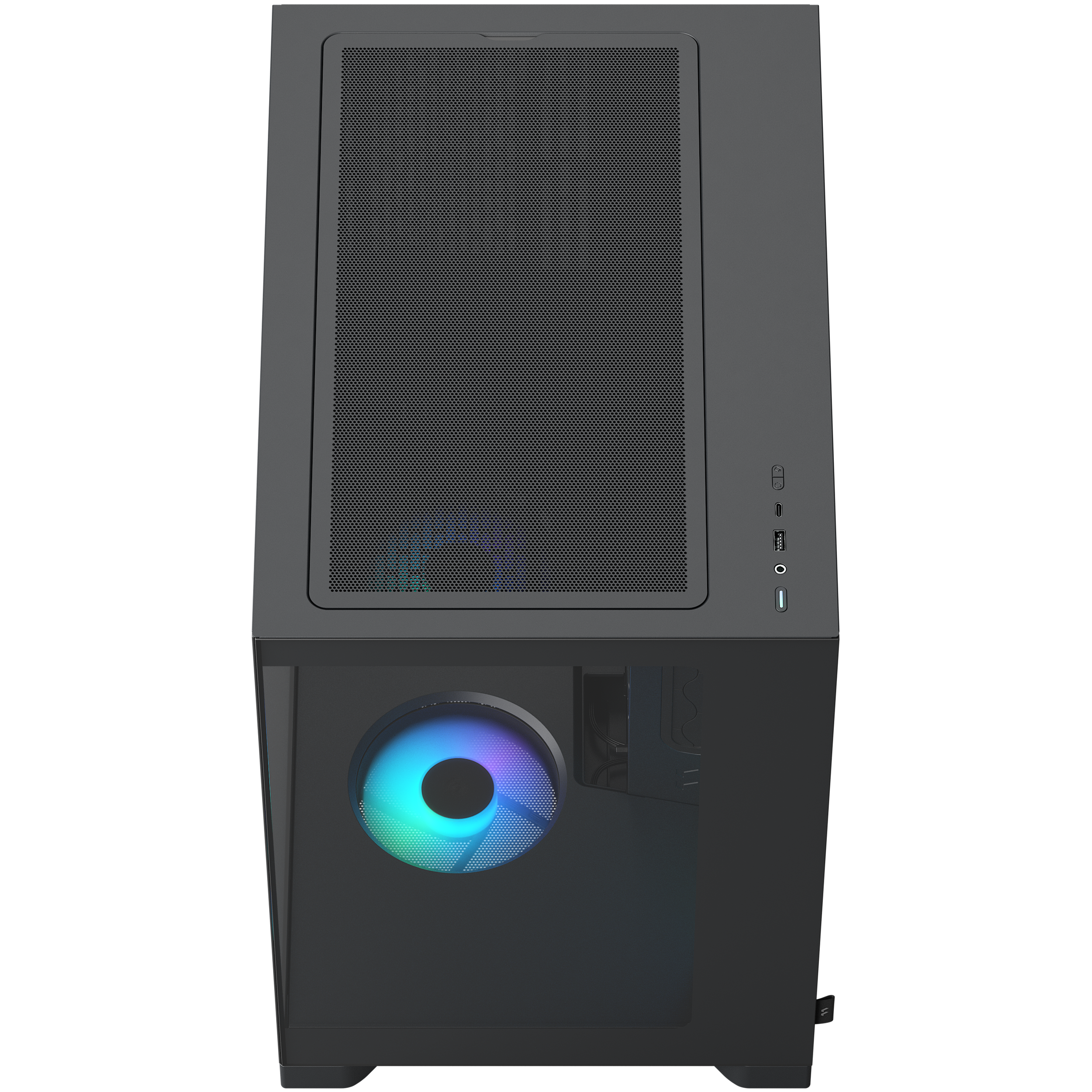 A large main feature product image of Fractal Design Pop 2 Vision RGB TG Mid Tower Case (Black)
